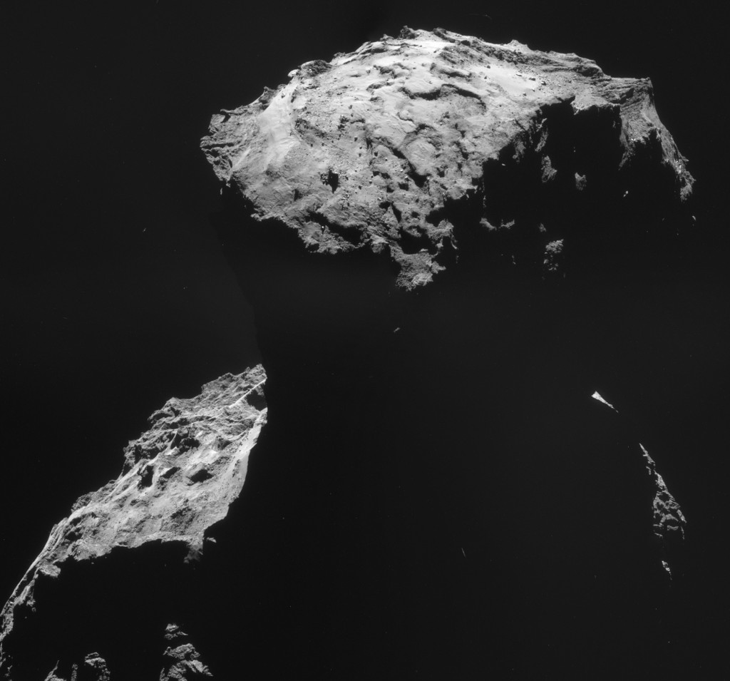 Four-image mosaic of Comet 67P/C-G on 30 October.