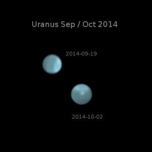 Australian astronomer Anthony Wesley images storm on Uranus.