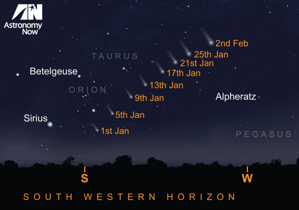 Where to look for Comet Lovejoy. AN Graphic by Greg Smye-Rumsby.