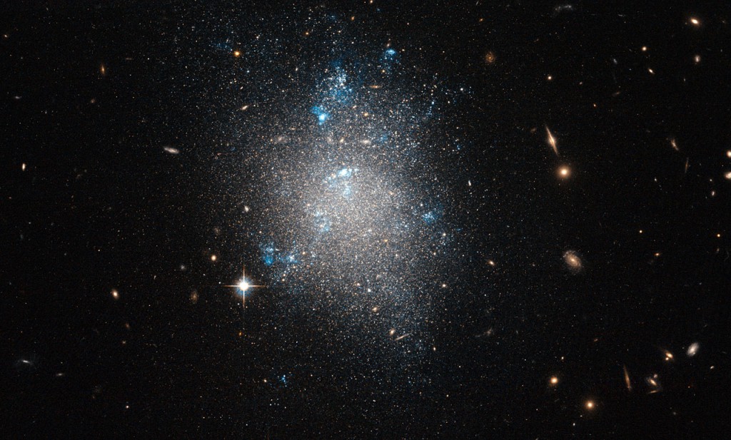 Astronomers are searching dwarf galaxies for anomalous X-rays that could be originating from dark matter. Image: ESA/Hubble/NASA.