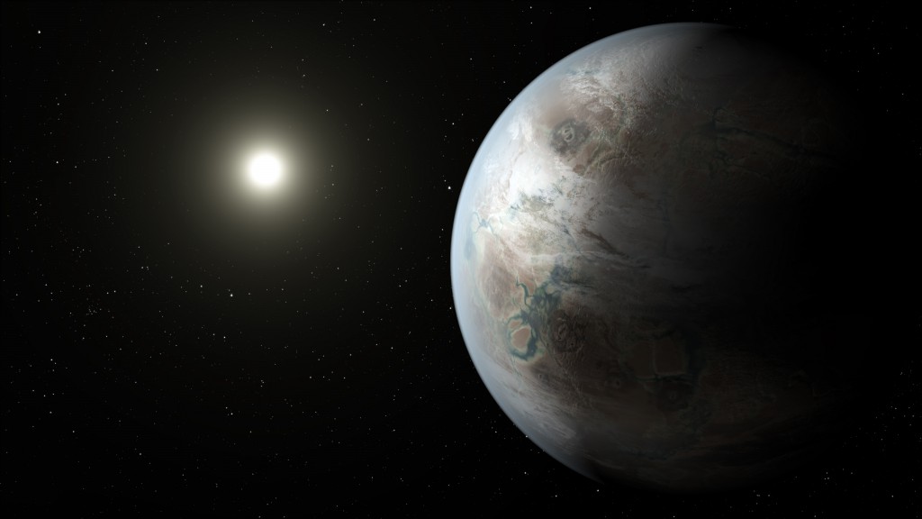 An artist’s impression of what Kepler-452b might look like. Image: NASA Ames/JPL–Caltecg/T Pyle.