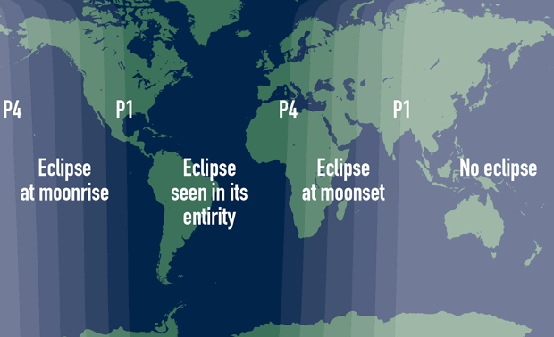 Where in the world can you see the 27/28 September lunar eclipse. AN graphic by Greg Smye-Rumsby.