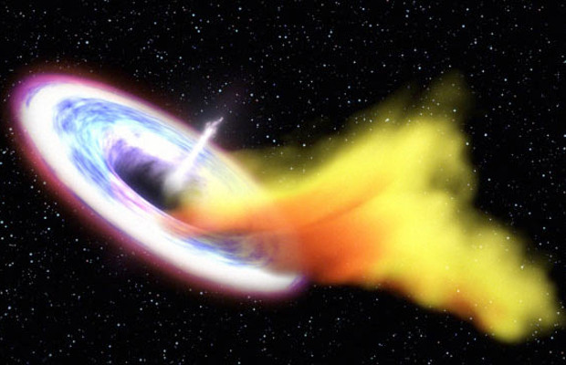 black hole eating the universe