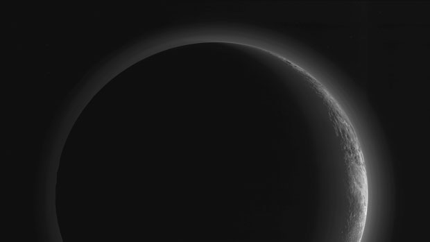  As New Horizons looked back towards Pluto, it caught this serene crescent before departing for new pastures deep in the Kuiper Belt. Image: NASA/JHUAPL/SwRI.