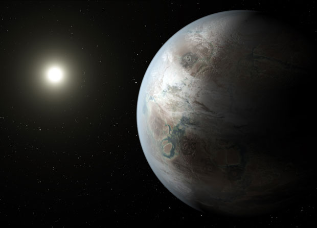 An artist’s impression of Kepler-452b. Image: NASA Ames/JPL–Caltech/T Pyle.