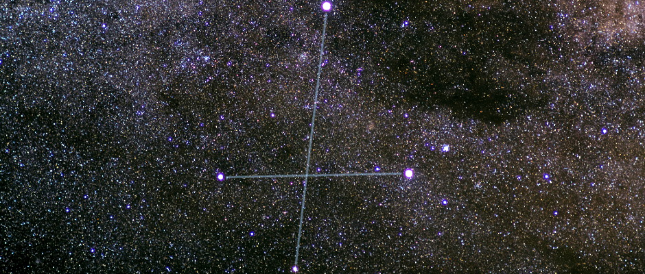 The Southern Cross (or Crux) seen against a bright and rich backdrop of the Milky&nbsp;Way. This is a tracked cumulative 3-minute exposure at ISO1600 with a full-spectrum Canon&nbsp;450D equipped with a Samyang 85mm lens at f/2.8 taken in the heart of New Zealand's South Island on 8&nbsp;January 2016. Image credit: &copy; Ade&nbsp;Ashford.