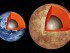 This artist's illustration compares the interior structures of Earth (left) with the exoplanet Kepler-93b (right), which is one and a half times the size of Earth and four times as massive. New research finds that rocky worlds share similar structures, with a core containing about a third of the planet's mass, surrounded by a mantle and topped by a thin crust. Image credit: M. Weiss/CfA.