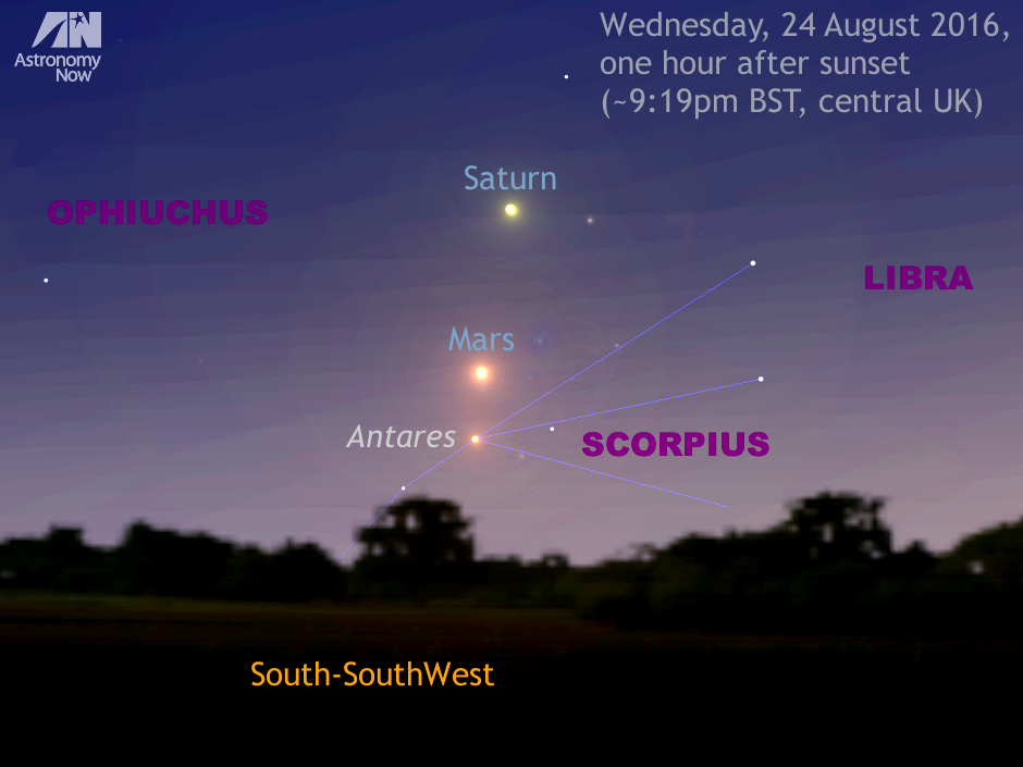 See the triple lineup of Antares, Mars and Saturn tonight Astronomy Now