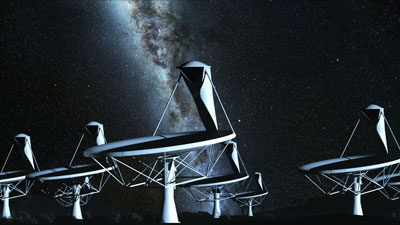 SKA Dishes by Night