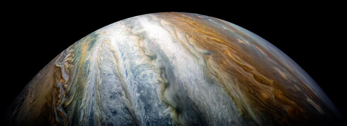 Jupiter's colourful cloud bands