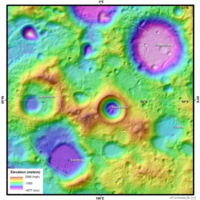 Image Of Lunar Map Of The South Pole Lunar Map Shows Regions Of | Sexiz Pix