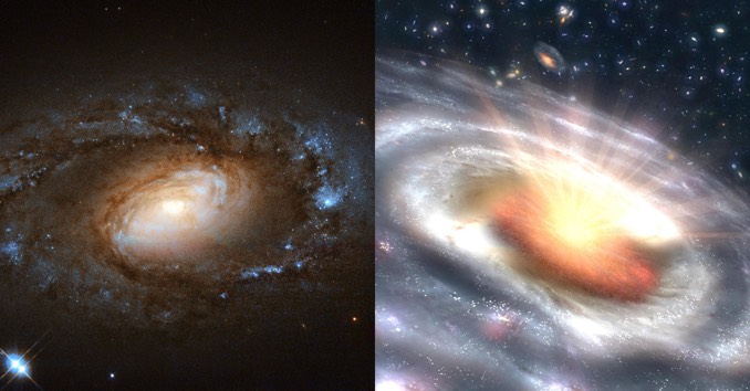 Caught in the act: galaxies turning into quasars – Astronomy Now