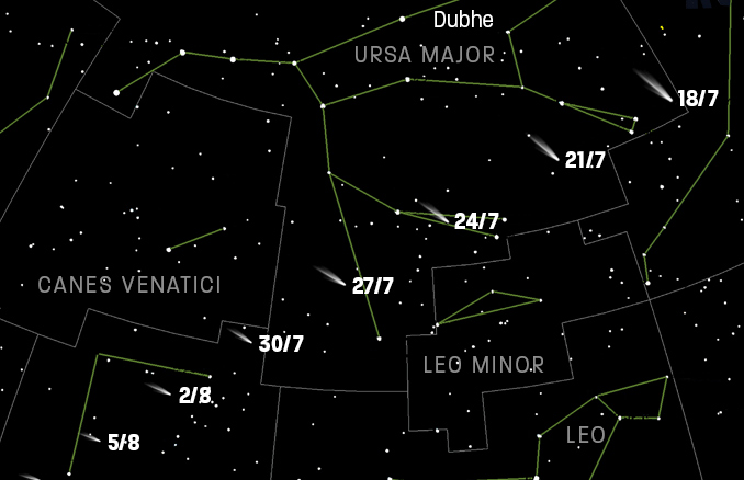 Comet Neowise On Skymap Don't Miss Comet Neowise In The Evening – Astronomy Now