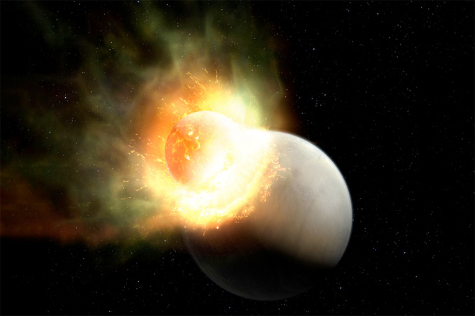 Exoplanet collision likely stripped away a terrestrial world’s ...